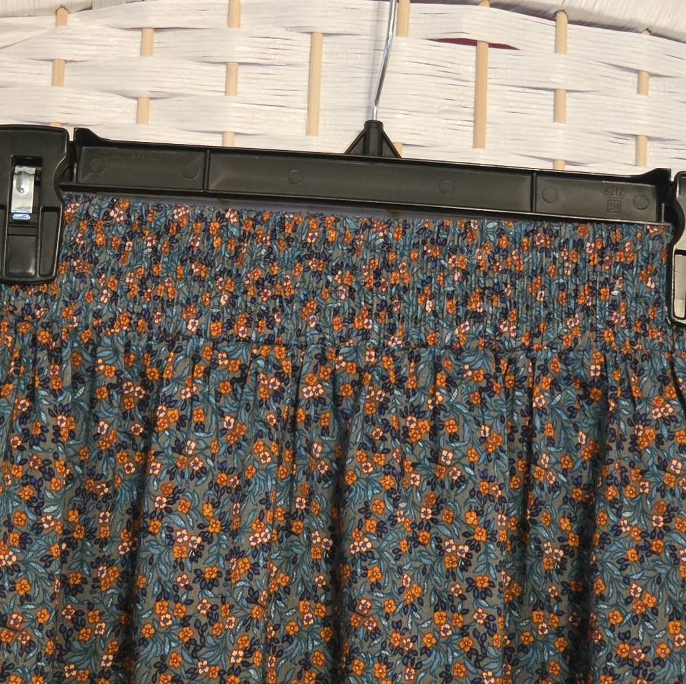 A-line Floral Skirt In Green, Blue and Orange By Croft and Barrow, SIZE 1X